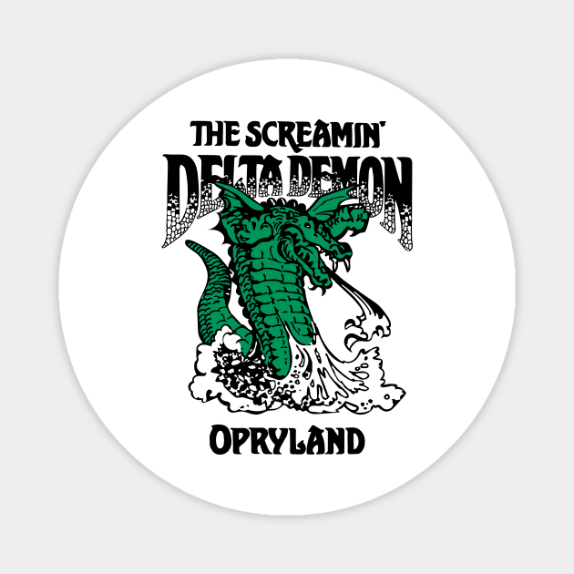 Screamin' Delta Demon | Opryland USA | Nashville Tennessee Magnet by The90sMall